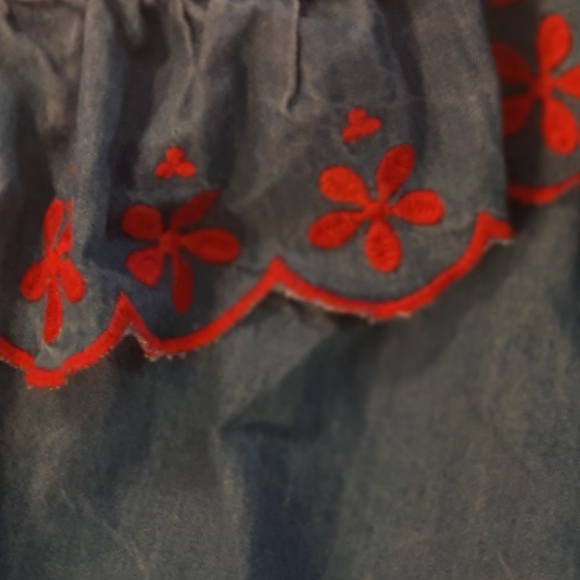 Crown & Ivy Denim Dress Girls Size 6x - Picture 4 of 6